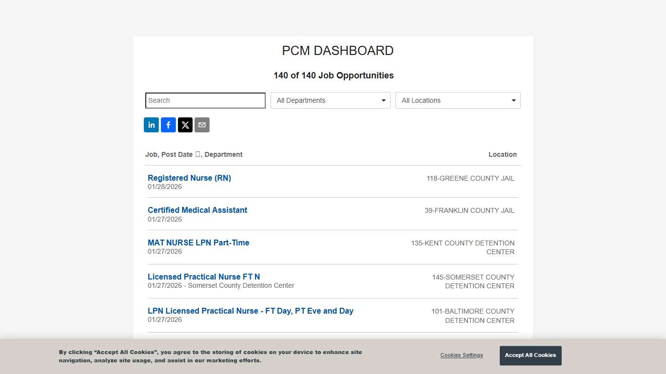 PCM DASHBOARD - Job Opportunities